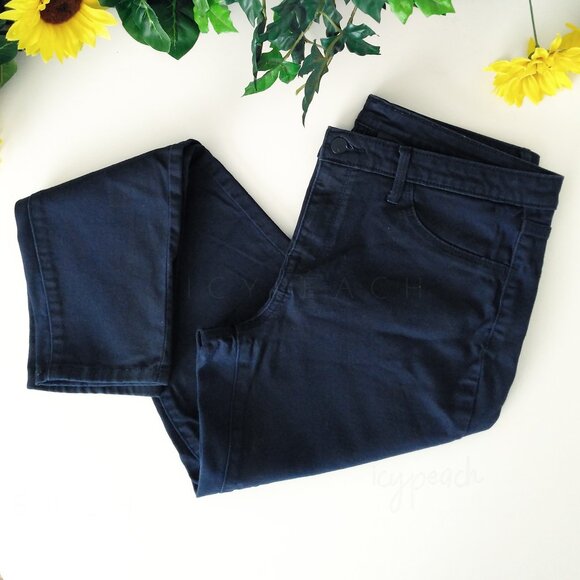 Mossimo Skinny Jeans Size 12 Dark Navy Denim Stretchy Classic Preppy Equestrian - Picture 12 of 13